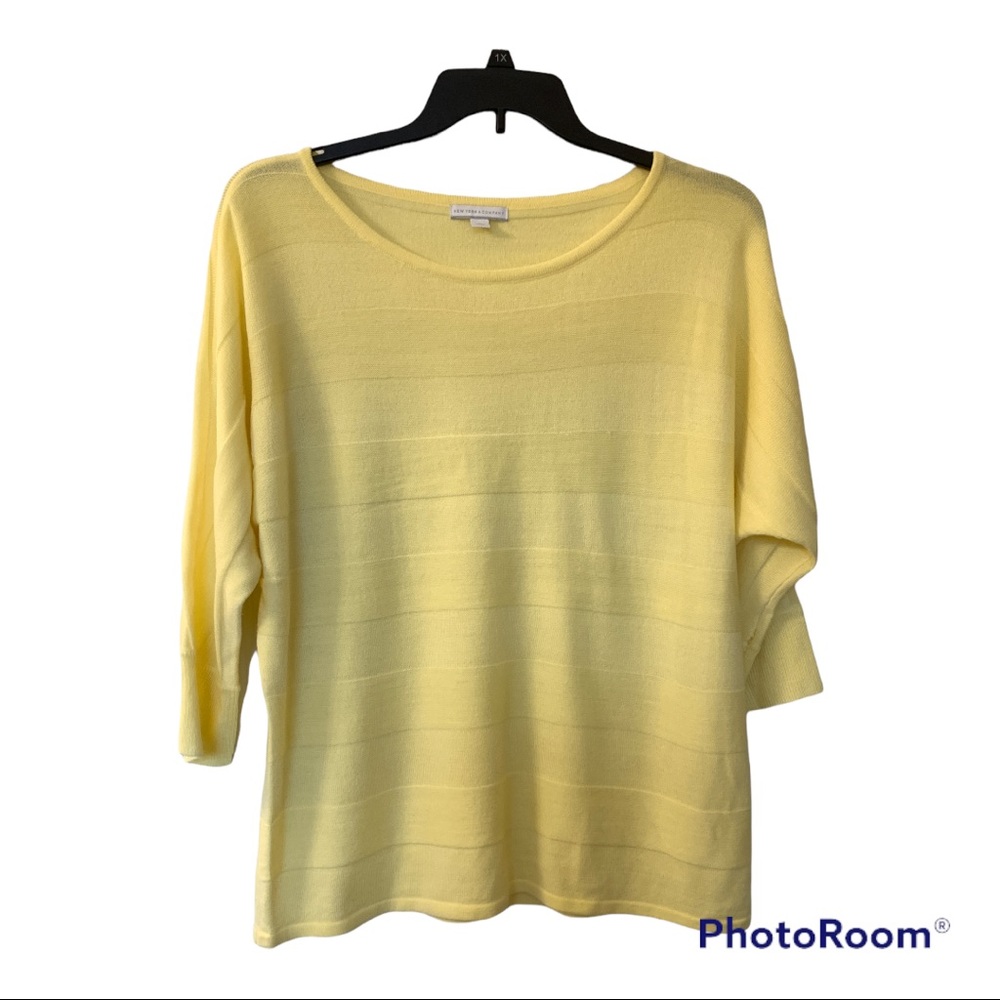 New York & Company Yellow Dolman Sweater Size XL